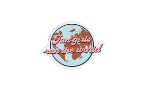 Fun Girls Run The World Sticker, vinyl stickers, custom vinyl stickers, kids vinyl stickers, stickers for kids, kids stickers